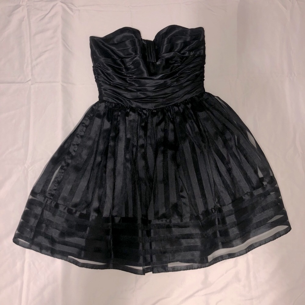 Black strapless dress